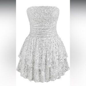Silver Sequin Dress